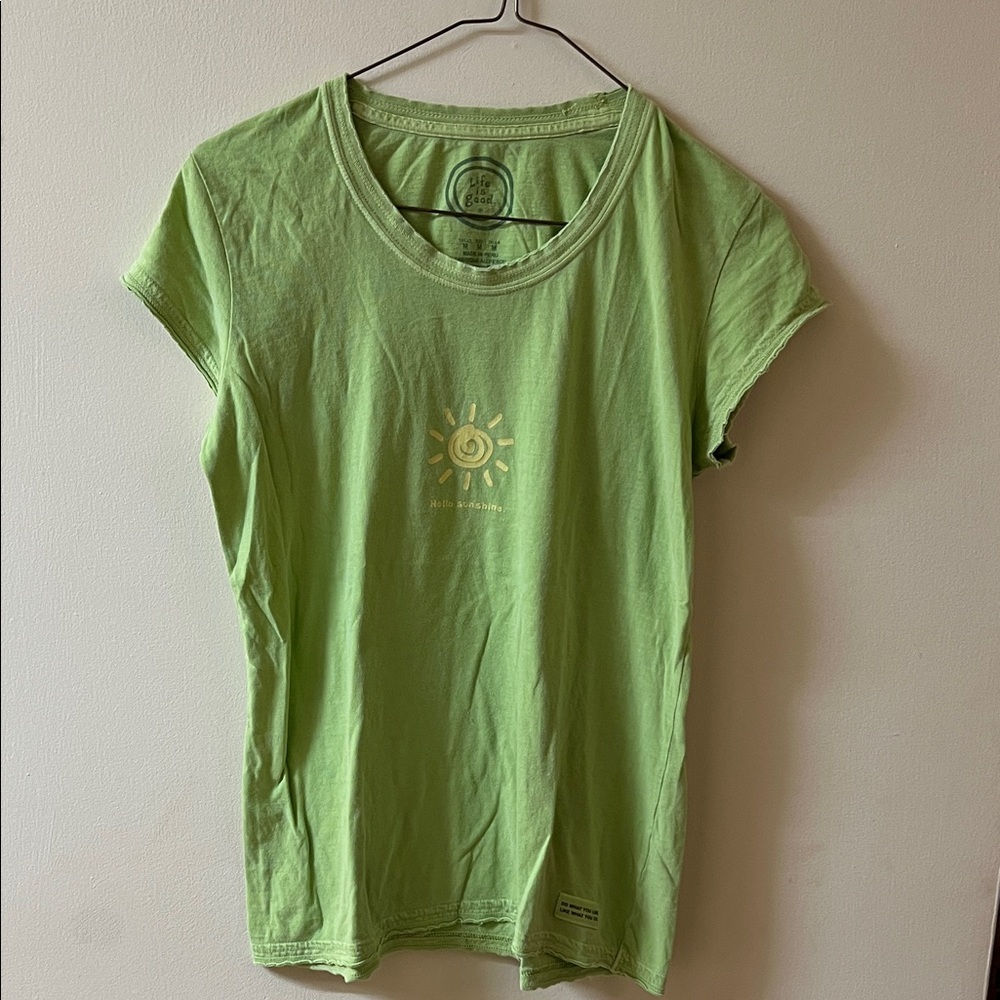 Life Is Good Green Women's Top